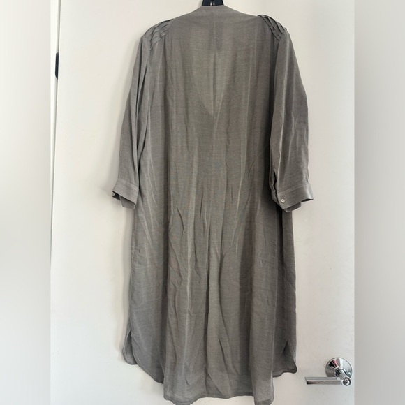 Layou Oversized Drapey Lagenlook Flowy Shirt Dress Loghtweight Size 2 US 14 - Picture 3 of 5